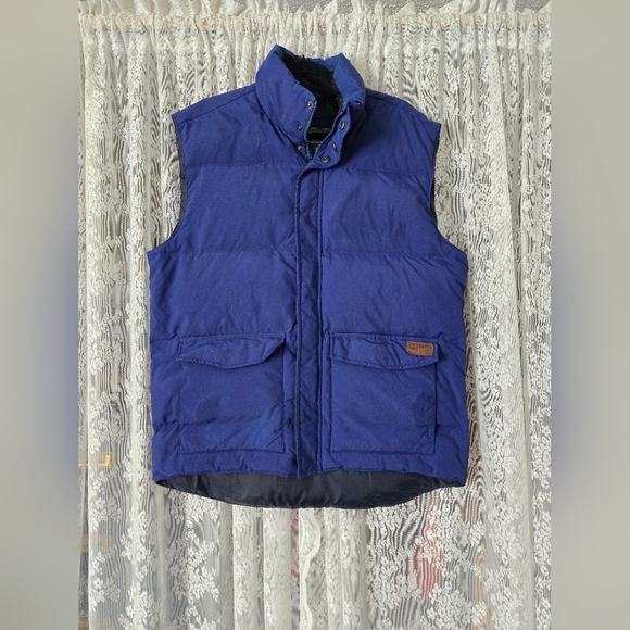 🍁 Roots Canada Vintage Down Puffer Vest | 1970s Heritage Label | Mens LG | Blue - Picture 2 of 16